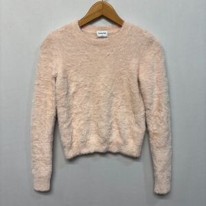 Aritzia Sunday Best Women Fuzzy Knit Cropped Sweater Size Medium C064 -1